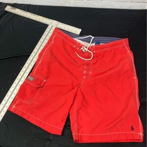 Men's Red Swim Shorts Polo Ralph Lauren medium.  Mint.